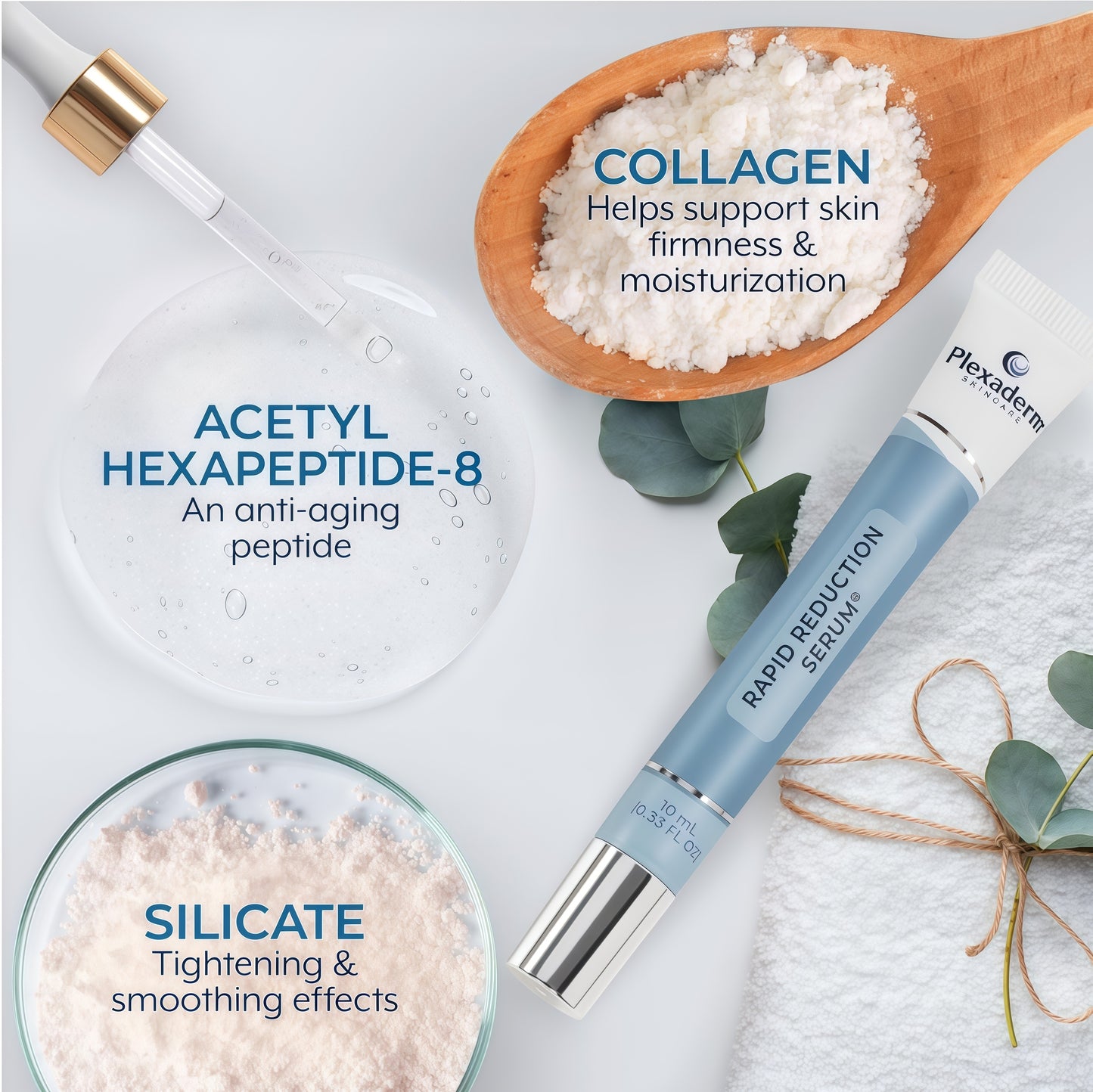 Plexaderm Rapid Reduction Serum - Visibly Reduces Under-Eye Bags & Wrinkles | Instant eye serum that visibly reduces under-eye bags, puffiness, wrinkles & dark circles in minutes, lasting up to 10 hours